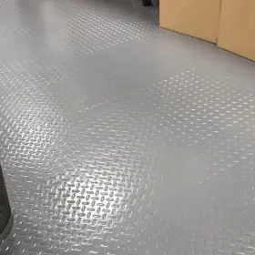 Skyshalo 313056727723 Garage Floor Mat 4.9x9.2 Ft Vinyl Flooring Roll Anti-slide Diamond Textur