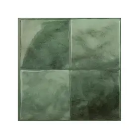 Smart Tiles 445002450409 Zellige Taza Green 9 Inch X Vinyl Peel And Stick Tile 2.22 Sq. Ft./ 4-pack