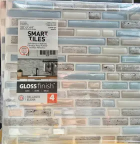 Smart Tiles 623996204209 Tiles/bellagio Elena/self-adhesive Tile/ Multi-colored Vinyl