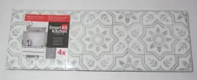 Sm7000g Smart Tiles 623996207361 New 4-pack Peel And Stick Kitchen Backsplash Wall Sicile Gray