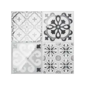 Smart Tiles 623996208788 Vintage Bartoli 9 Inch X Black And Grey Peel Stick Decorative 4-pack