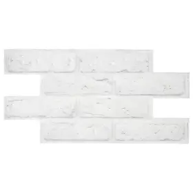 Smart Tiles 744759040268 Brik Zurich White 21.28 Inch X 10.86 Vinyl Peel And Stick Tile 2.42 Sq. Ft/