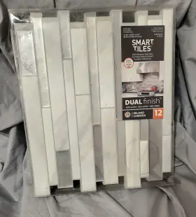 Sm1060-12 Smart Tiles 12 Pack Lot 9.63 Inch X 11.55 Milano Carrera Vinyl Peel Stick Backsplash Sm1060-12 Smart Tiles 12 Pack Lot 9.63 Inch X 11.55 Milano Carrera Vinyl Peel Stick Backsplash
