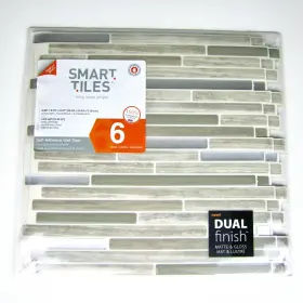 Sm1069-6 Smart Tiles Capri Taupe 9.88 Inch X 9.70 6 Sheets Peel And Stick Mosaic