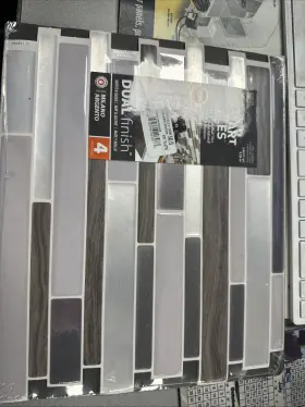 Sm1104d-04-qg Smart Tiles Milano Fabrini Peel And Stick Pack Of 4 Sm1050-4 Argentoo