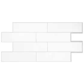 Sm1135g-02-qg Smart Tiles Peel Stick Backsplash Tile Vinyl White 3d Kitchen Bathroom Wall Mosaic 2 Pack Sm1135g-02-qg Smart Tiles Peel Stick Backsplash Tile Vinyl White 3d Kitchen Bathroom Wall Mosaic 2 Pack