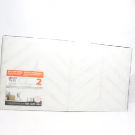 Sm1179m-02-qg Smart Tiles 2-pk Chevron Peel And Stick 3d Tile Paper Backsplash Vinyl White Xl Sm1179m-02-qg Smart Tiles 2-pk Chevron Peel And Stick 3d Tile Paper Backsplash Vinyl White Xl