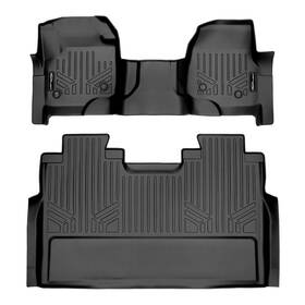 Smartliner Sa0434/b0433 - Floor Mats Set Both Rows 1pc Compatible With Vinyl Inch