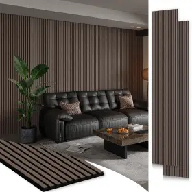 27032-p2-jk-awp Smartstandard 2 Pack 106 Inch X 12.6 Wood Slat Wall Panels Soundproof Wooden Aco