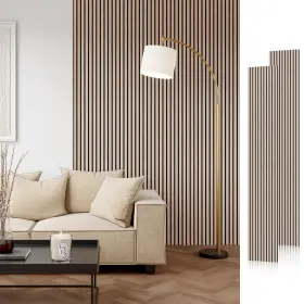 27052-p2-wn Smartstandard Wood Slat Acoustic Panels 106 Inch X 20.5 Each Soundpoof Wooden Wall Panel