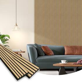Smartstandard Awp-24020-wop6 6 Pack Acoustic Wood Wall Panels 94 Inch X 7.9 Each Soundproof Panel 3d Fl