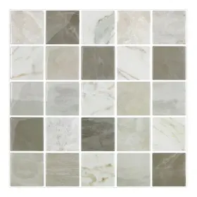 Sm-h223-us Smoostikc Thicker Brown Marble Peel And Stick Backsplash Tiles-10 Pcs Of 12 Inch X -3d A