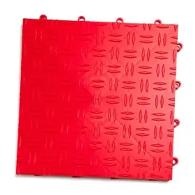 G90048bred Snaplock Industries Garagetrac Diamond Interlocking Non-slip Garage Flooring Tile 48 Pack Red