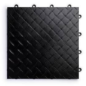 Snaplock Industries Rd48blak Racedeck Diamond Plate Design Durable Interlocking Modular 48 Pack Black