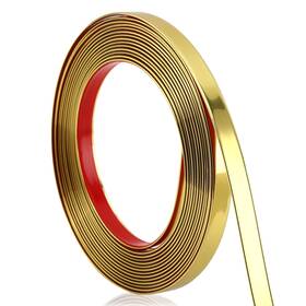 Soengsau Gl-p10-lj-10m Glossy Gold Finish Molding Trim 393.6l X 0.4w Peel And Stick Decora