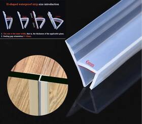 Soezy 779584134158 3meters 120 Inch Glass Shower Door Seal Strip Frameless 6mm H-type