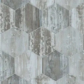 Somertile 732763225191 Merola Tile Suomi Hex Grey 8-5/8 Inch X 9-7/8 Porcelain Floor And Wall