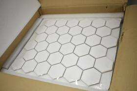Somertile Fxlm2hgw Metro Hex 2 Inch Glossy White Hexagon Mosaic Tile Sheet 10 Sheets