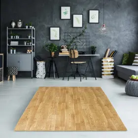 Sorbus 192405001512 Interlocking Floor Mat - Pine Wood Print 16 Brown 12 X