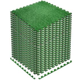 Sorbus 192405411779 Interlocking Floor Mat - Grass Green 24