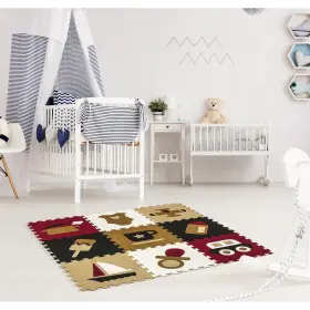 Sorbus 816485024741 Matney Children Playroom Interlocking Puzzle Mat - Floor Multi-color 9 Pcs