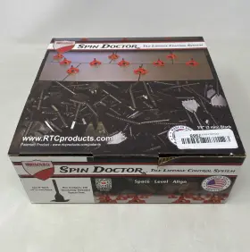 Spin Doctor 608221572940 Tile Lippage Control System 250 Starter Kit - 1/8 Inch Black Base Plates