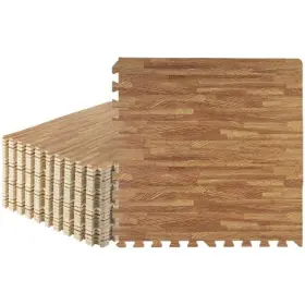 B0dbm984q2 Stalwart Foam Floor Tiles 96sqft Wood Grain Interlocking Play Mat Border Home Gy
