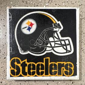 Steelers 84384 Ceramic Wall Tiles 4x4in Set Of 3 Black Yellow Cork Backed Glossy