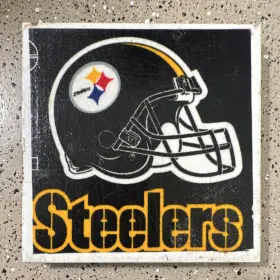 84384 Steelers Ceramic Wall Tiles 4x4in Set Of 3 Black Yellow Cork Backed Glossy
