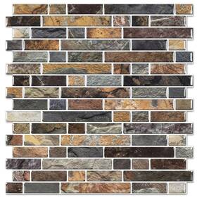 Stickgoo 02a-t025 Peel And Stick Backsplash - 10 Sheets Of 12 Inch 3d Self Adhesive