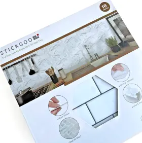 03a-t Stickgoo White Subway Tiles -white With Grey - Peel And Stick Stick-on 10 Sheets 03a-t Stickgoo White Subway Tiles -white With Grey - Peel And Stick Stick-on 10 Sheets