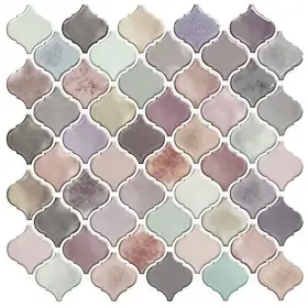 Stickgoo 791370394003 Pink Arabesque Peel And Stick Tile 12 Inch X12 Self-adhesive Kitchen Backsplash Stickgoo 791370394003 Pink Arabesque Peel And Stick Tile 12 Inch X12 Self-adhesive Kitchen Backsplash