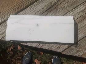Stone Center Online 665878165604 Calacatta Marble 5x12x11/8. Base Style Molding Honed. 45pcs