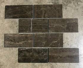 Stone Spectrum 727542386293 Emperador Dark Marble Tile Natural Remodel Shower 3 Inch X6 23 Sheets T-38