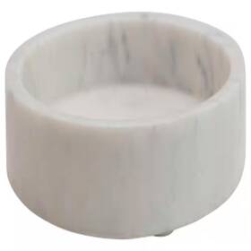 Storied Home 711181233766 8 Inch W X 1.5 H D Round White Marble Plate