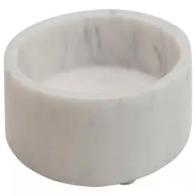 Storied Home 711181233766 8 Inch W X 1.5 H D Round White Marble Plate