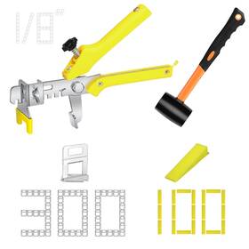 Storystore Th0.3-300-100 Tile Leveling System With Pliers And Hammer - 300 Piece Spacers Cli