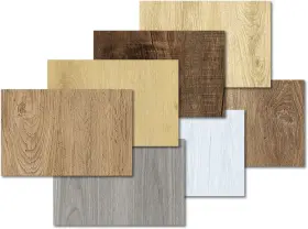 Sample-001 Sulsumic Peel And Stick Vinyl Flooring 7-pack Sample Set Wood-look Luxury Plan