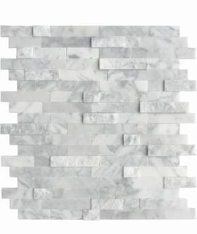 Sunwings 445021449439 5-sheet Peel And Stick Mosaic Natural 3d Stone Self Adhesive Marble Til