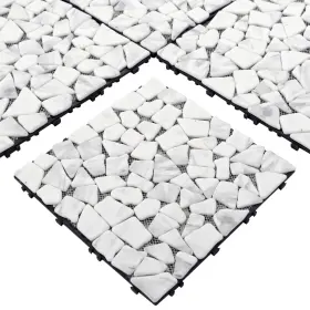 Dekr-car-4 Sunwings 4pcs Natural Stone Interlocking Deck Tiles 12 Inch X12 Pebble Waterproof Patio De