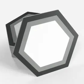 Pstf-hhgry-16 Sunwings Gray Hexagon 8 Inch X 9 Vinyl Backsplash Composite Floor/wall Tile