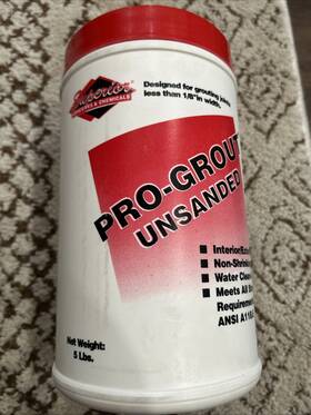 Superior 051090 Pro-grout Unsanded Ivory