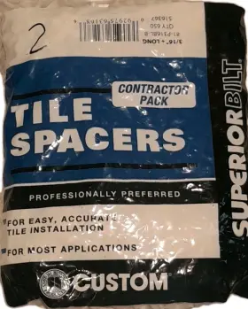 81-p316bl-b Superiorbilt 516367 3/16 Inch Cross Long Tile Spacers Qty 650