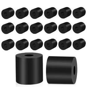 Rs-003 Supkiir 20pcs Multi Purpose Rubber Spacer 1 Inch Od X 3/8 Id Black
