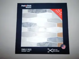 Ps106peel1010 Surfaces Southeast Inc. Peel-and-stick Mosaic Wall Tile 9.4 Inch X 10 Marmol Elongated Made Usa Free Ship