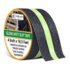 Sussexhome 739394801930 Non-slip Glow In The Dark Tape - Heavy Duty Grip For