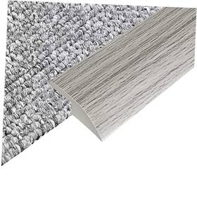 Suveus 768497580121 10ft Floor Transition Strip Self Adhesive Carpet Edging Trim Gray Wood Grain