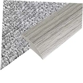Suveus 768497580121 10ft Floor Transition Strip Self Adhesive Carpet Edging Trim Gray Wood Grain