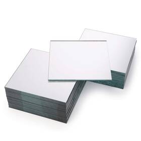 Suwimut S-squaremirrortiles-4in-50pc 50 Pack Square Glass Mirror Tiles 4x4 Inch Small Decorative Squares