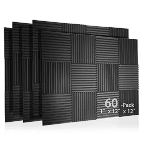 Svilinek 059648288368 60 Pack Acoustic Panel Polyurethane Foam Sound Proof Treatment Room